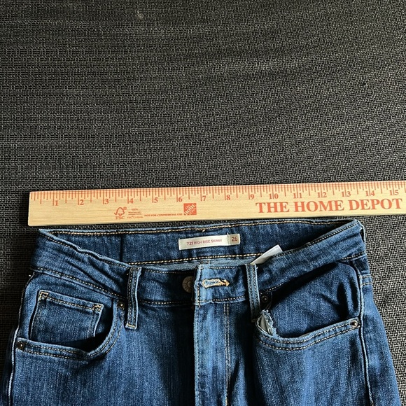 721 Levi's  High Rise Skinny Blue Jeans - Picture 5 of 7